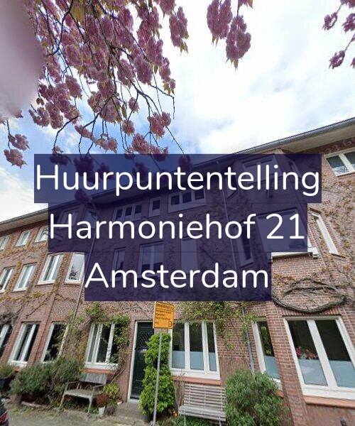Foto gevel Huurpuntentelling voor Harmoniehof 21, Amsterdam