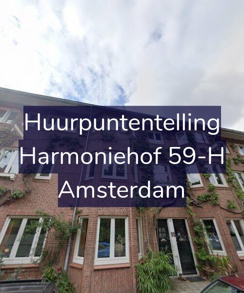 Foto gevel Huurpuntentelling voor Harmoniehof 59-H, Amsterdam