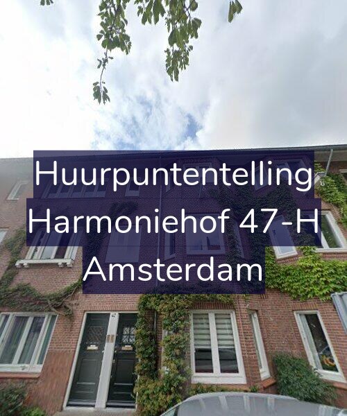 Foto gevel Huurpuntentelling voor Harmoniehof 47-H, Amsterdam