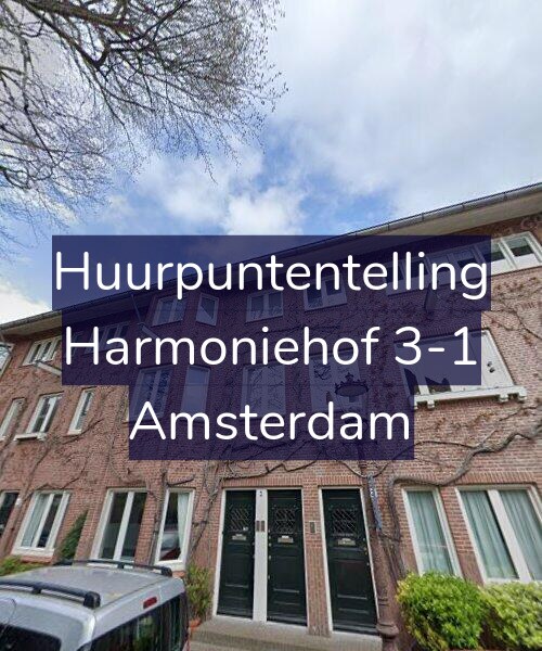 Foto gevel Huurpuntentelling voor Harmoniehof 3-1, Amsterdam