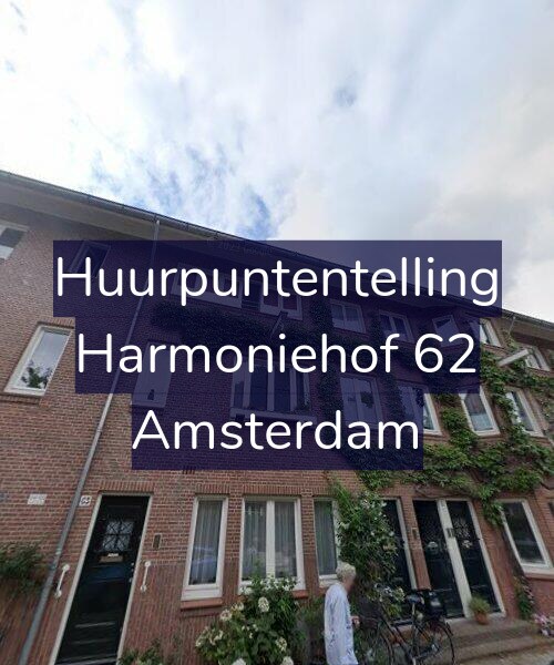 Foto gevel Huurpuntentelling voor Harmoniehof 62, Amsterdam