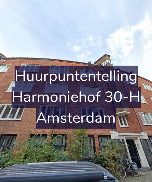 Foto gevel Huurpuntentelling voor Harmoniehof 30-H, Amsterdam
