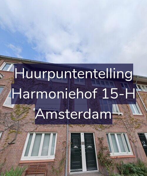 Foto gevel Huurpuntentelling voor Harmoniehof 15-H, Amsterdam
