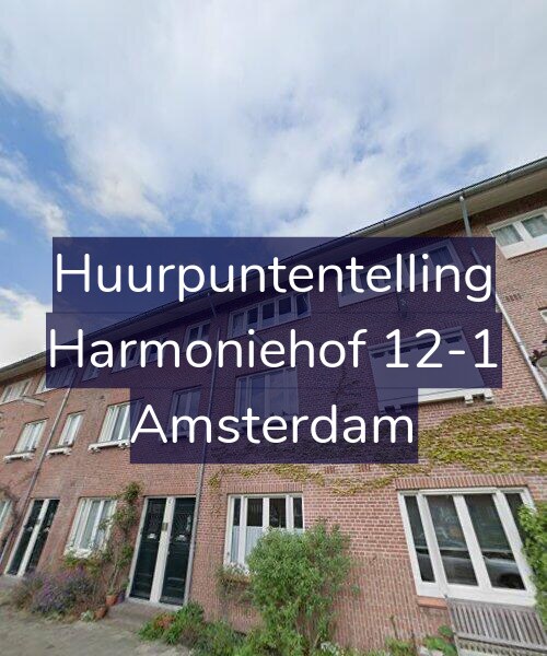 Foto gevel Huurpuntentelling voor Harmoniehof 12-1, Amsterdam