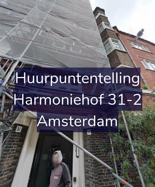 Foto gevel Huurpuntentelling voor Harmoniehof 31-2, Amsterdam
