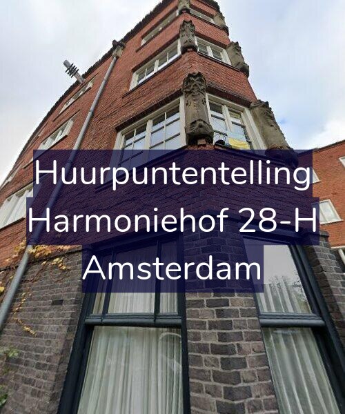Foto gevel Huurpuntentelling voor Harmoniehof 28-H, Amsterdam