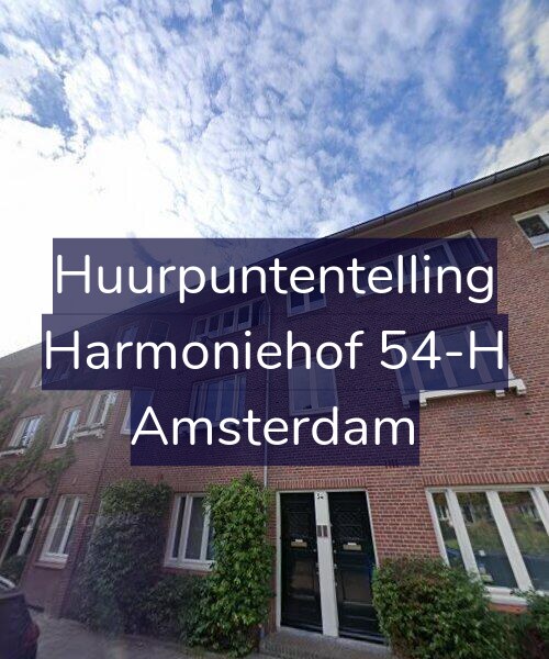 Foto gevel Huurpuntentelling voor Harmoniehof 54-H, Amsterdam