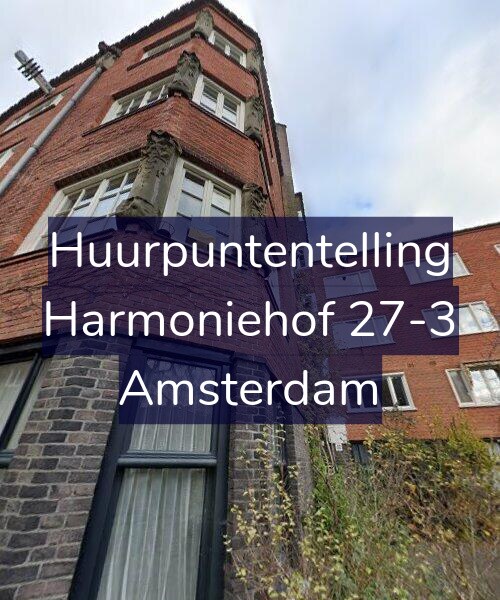 Foto gevel Huurpuntentelling voor Harmoniehof 27-3, Amsterdam