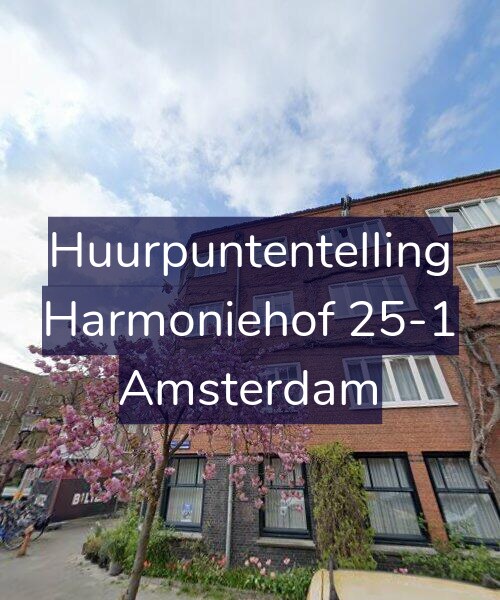 Foto gevel Huurpuntentelling voor Harmoniehof 25-1, Amsterdam