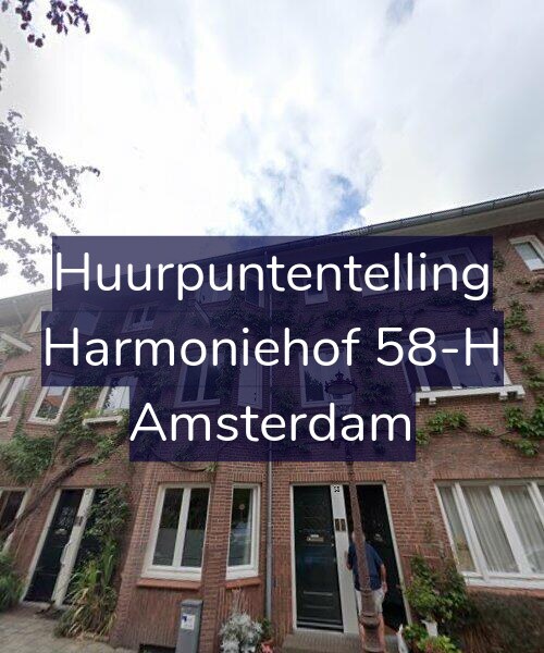 Foto gevel Huurpuntentelling voor Harmoniehof 58-H, Amsterdam