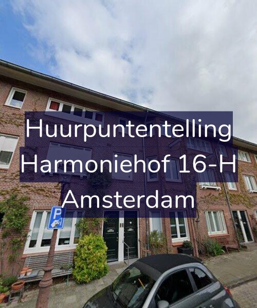 Foto gevel Huurpuntentelling voor Harmoniehof 16-H, Amsterdam