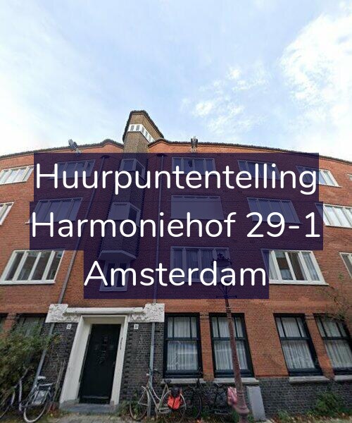 Foto gevel Huurpuntentelling voor Harmoniehof 29-1, Amsterdam