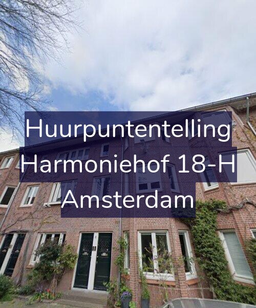 Foto gevel Huurpuntentelling voor Harmoniehof 18-H, Amsterdam