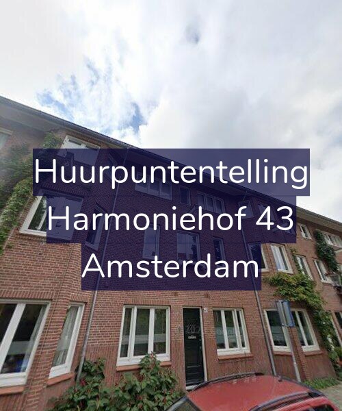Foto gevel Huurpuntentelling voor Harmoniehof 43, Amsterdam