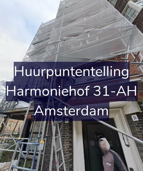 Foto gevel Huurpuntentelling voor Harmoniehof 31-AH, Amsterdam