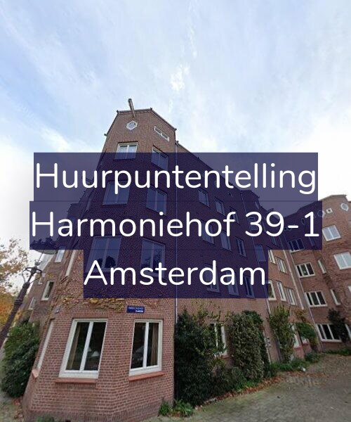 Foto gevel Huurpuntentelling voor Harmoniehof 39-1, Amsterdam