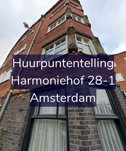 Foto gevel Huurpuntentelling voor Harmoniehof 28-1, Amsterdam