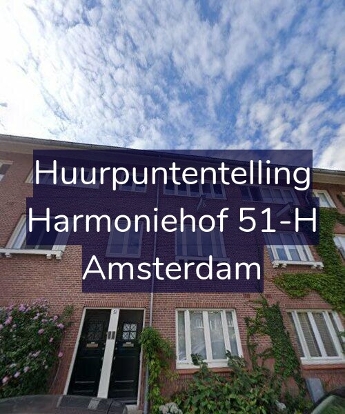 Foto gevel Huurpuntentelling voor Harmoniehof 51-H, Amsterdam