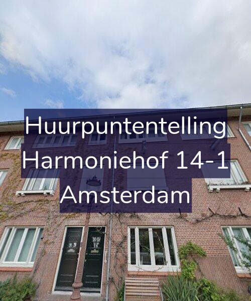 Foto gevel Huurpuntentelling voor Harmoniehof 14-1, Amsterdam