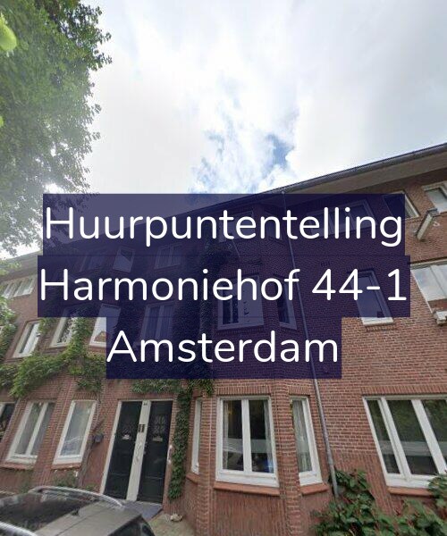Foto gevel Huurpuntentelling voor Harmoniehof 44-1, Amsterdam