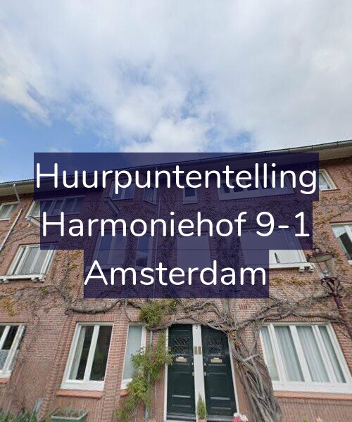 Foto gevel Huurpuntentelling voor Harmoniehof 9-1, Amsterdam