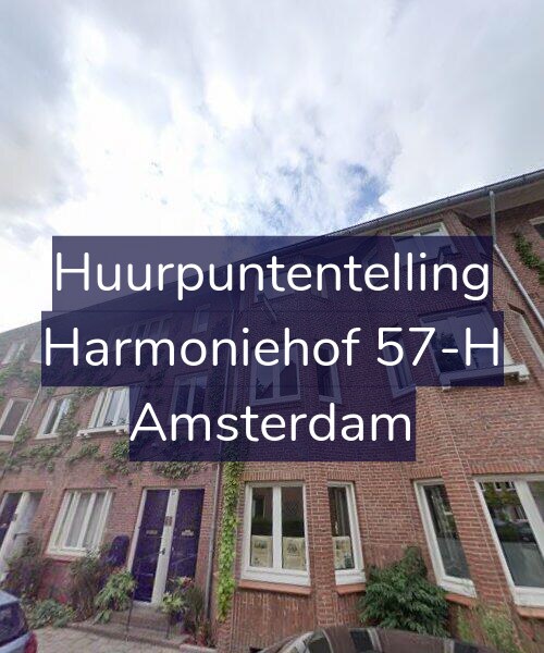 Foto gevel Huurpuntentelling voor Harmoniehof 57-H, Amsterdam