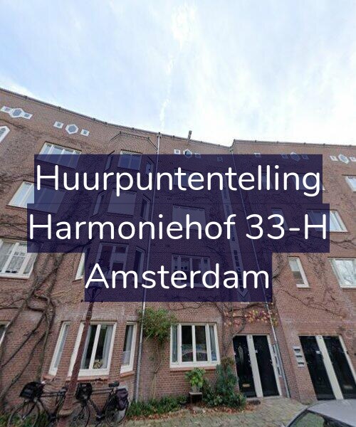 Foto gevel Huurpuntentelling voor Harmoniehof 33-H, Amsterdam