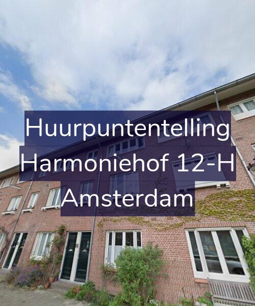 Foto gevel Huurpuntentelling voor Harmoniehof 12-H, Amsterdam