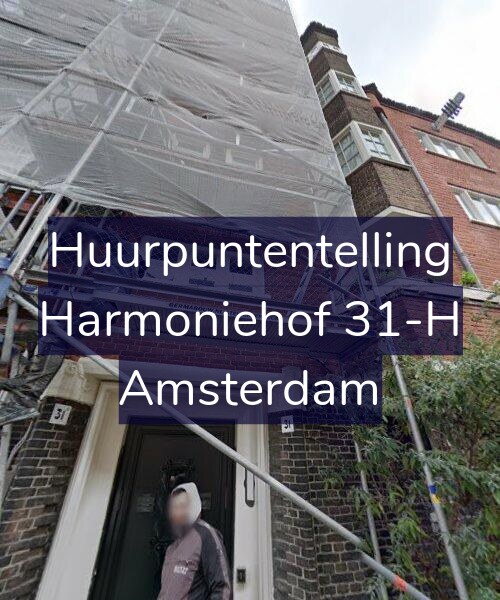 Foto gevel Huurpuntentelling voor Harmoniehof 31-H, Amsterdam