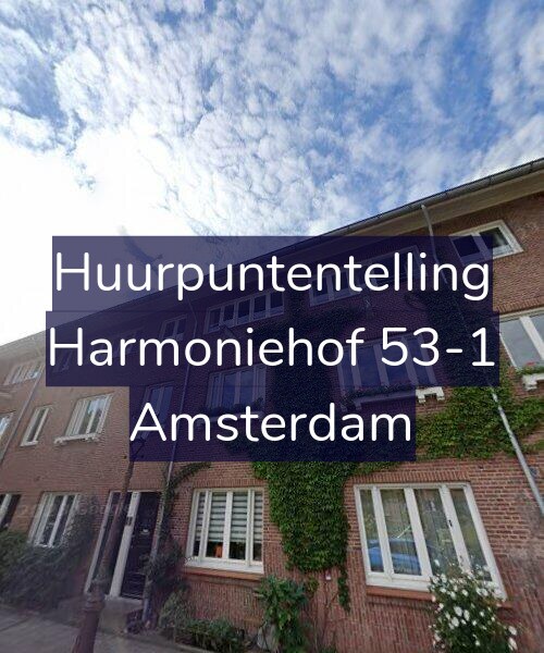 Foto gevel Huurpuntentelling voor Harmoniehof 53-1, Amsterdam