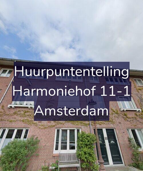 Foto gevel Huurpuntentelling voor Harmoniehof 11-1, Amsterdam