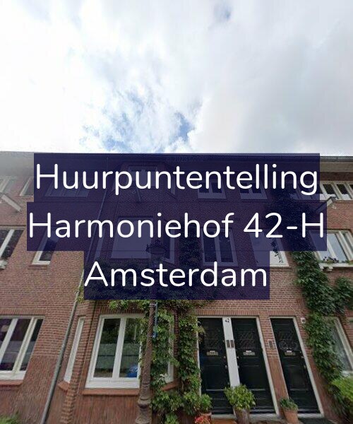 Foto gevel Huurpuntentelling voor Harmoniehof 42-H, Amsterdam