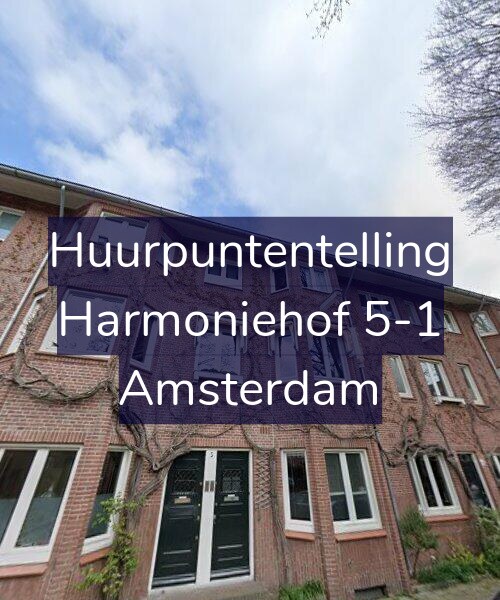 Foto gevel Huurpuntentelling voor Harmoniehof 5-1, Amsterdam