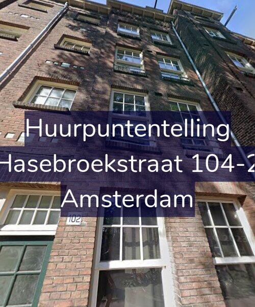 Foto gevel Huurpuntentelling voor Hasebroekstraat 104-2, Amsterdam