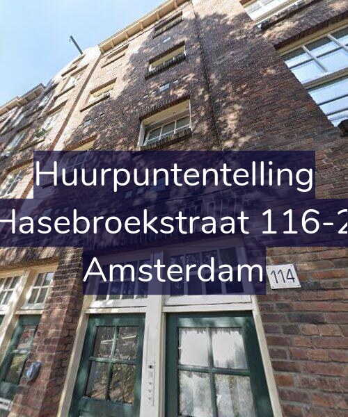 Foto gevel Huurpuntentelling voor Hasebroekstraat 116-2, Amsterdam