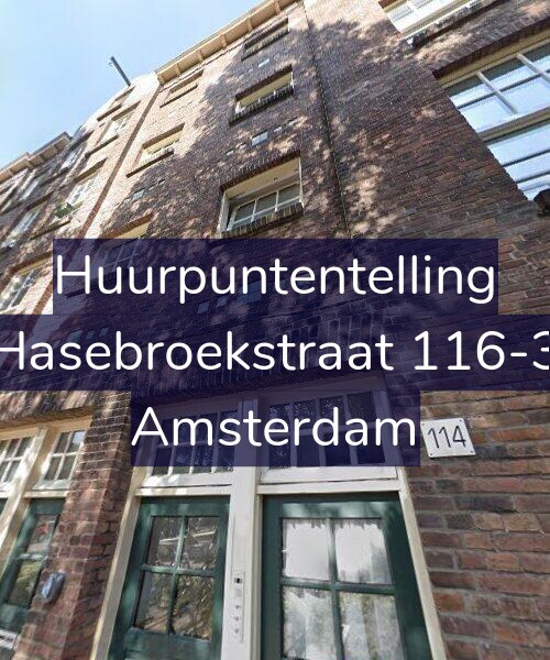 Foto gevel Huurpuntentelling voor Hasebroekstraat 116-3, Amsterdam
