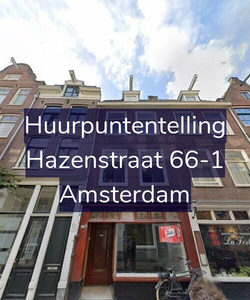 Foto gevel Huurpuntentelling voor Hazenstraat 66-1, Amsterdam
