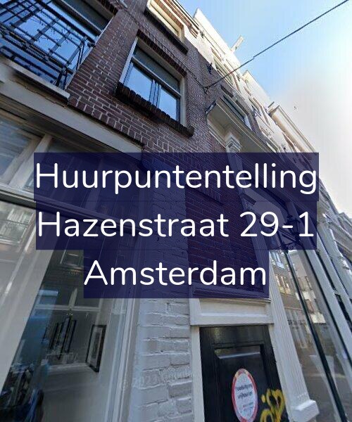 Foto gevel Huurpuntentelling voor Hazenstraat 29-1, Amsterdam