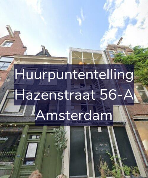 Foto gevel Huurpuntentelling voor Hazenstraat 56-A, Amsterdam