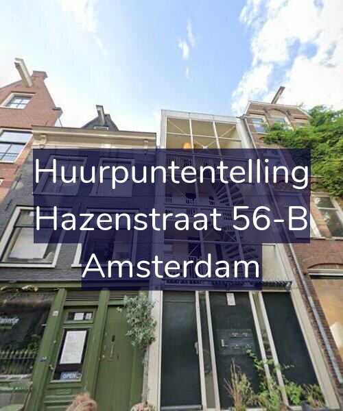Foto gevel Huurpuntentelling voor Hazenstraat 56-B, Amsterdam