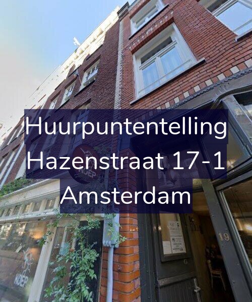 Foto gevel Huurpuntentelling voor Hazenstraat 17-1, Amsterdam