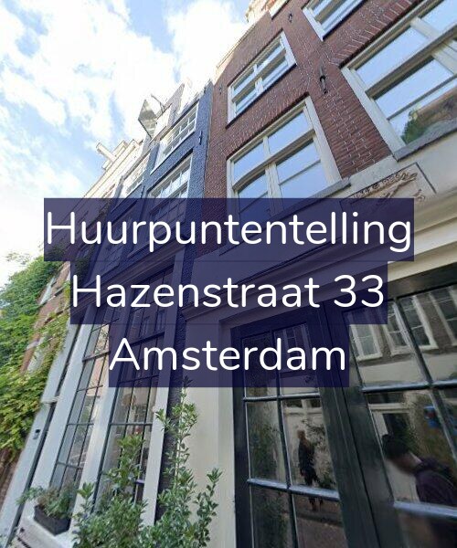 Foto gevel Huurpuntentelling voor Hazenstraat 33, Amsterdam