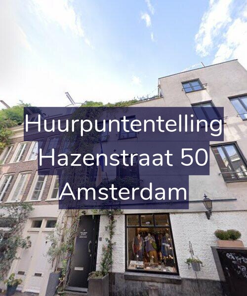 Foto gevel Huurpuntentelling voor Hazenstraat 50, Amsterdam