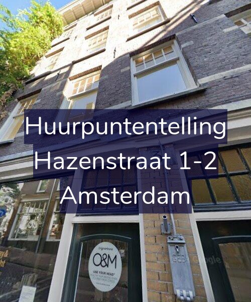 Foto gevel Huurpuntentelling voor Hazenstraat 1-2, Amsterdam