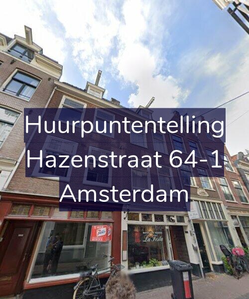 Foto gevel Huurpuntentelling voor Hazenstraat 64-1, Amsterdam
