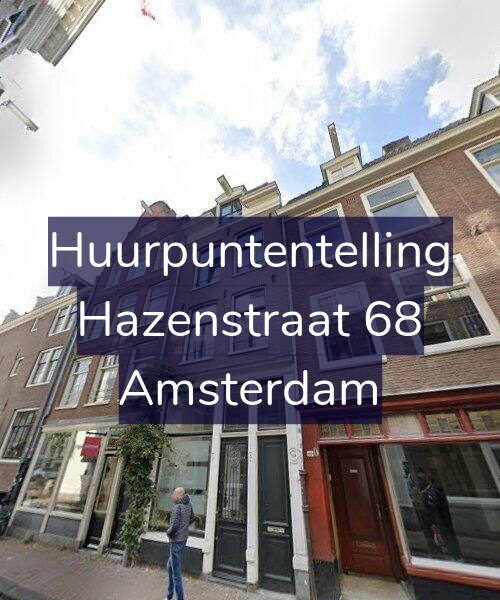 Foto gevel Huurpuntentelling voor Hazenstraat 68, Amsterdam