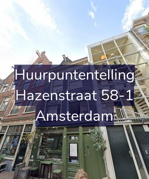 Foto gevel Huurpuntentelling voor Hazenstraat 58-1, Amsterdam