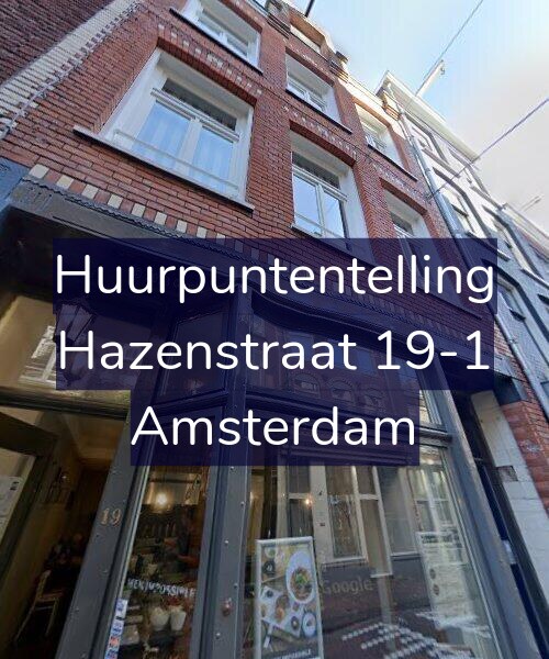 Foto gevel Huurpuntentelling voor Hazenstraat 19-1, Amsterdam