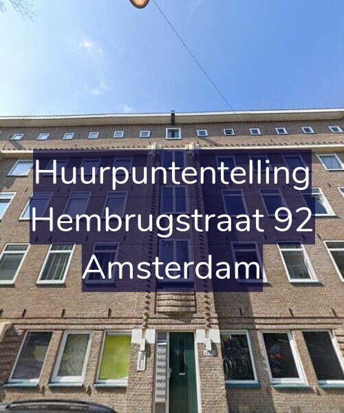 Foto gevel Huurpuntentelling voor Hembrugstraat 92, Amsterdam