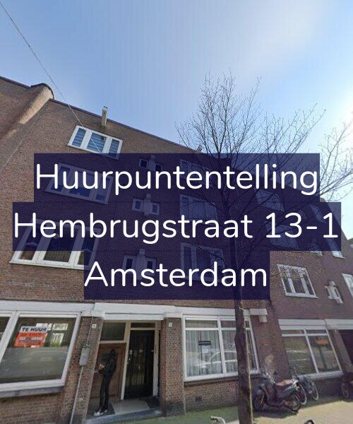 Foto gevel Huurpuntentelling voor Hembrugstraat 13-1, Amsterdam